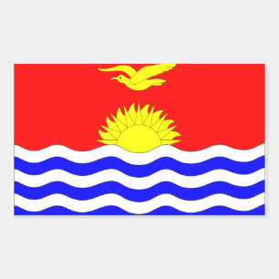 Adesivo Retangular Bandeira de Kiribati