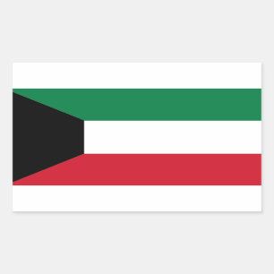 Adesivo Retangular Bandeira de Kuwait