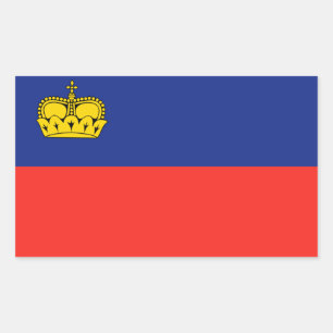 Adesivo Retangular Bandeira de Liechtenstein