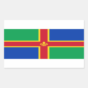 Adesivo Retangular Bandeira de Lincolnshire