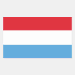 Adesivo Retangular Bandeira de Luxemburgo