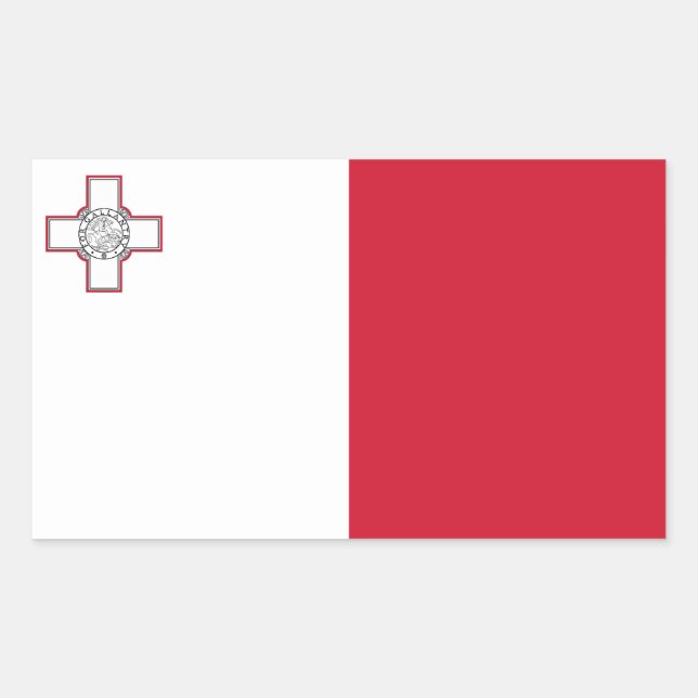 Adesivo Retangular Bandeira de Malta (Frente)
