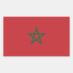 Adesivo Retangular Bandeira de Marrocos