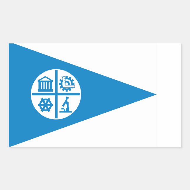 Adesivo Retangular Bandeira de Minneapolis (Frente)