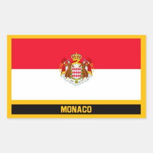 Adesivo Retangular Bandeira de Monaco