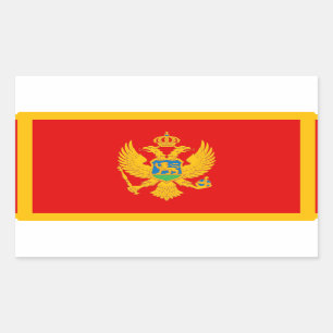 Adesivo Retangular Bandeira de Montenegro