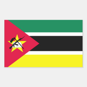 Adesivo Retangular Bandeira de Mozambique