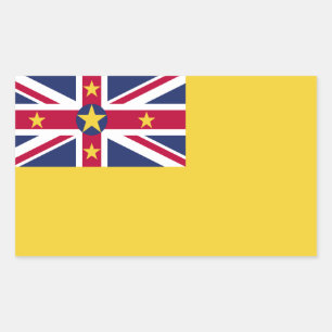 Adesivo Retangular Bandeira de Niue