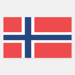 Adesivo Retangular Bandeira de Noruega