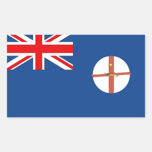 Adesivo Retangular Bandeira de Novo Gales do Sul do australiano