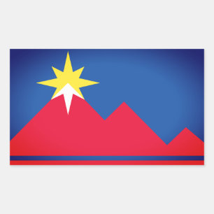 Adesivo Retangular Bandeira de Pocatello, Idaho