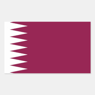 Adesivo Retangular Bandeira de Qatar