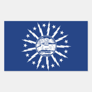 Adesivo Retangular Bandeira de QUATRO búfalos