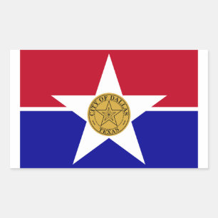 Adesivo Retangular Bandeira de QUATRO Dallas