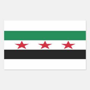 Adesivo Retangular Bandeira de QUATRO Syria