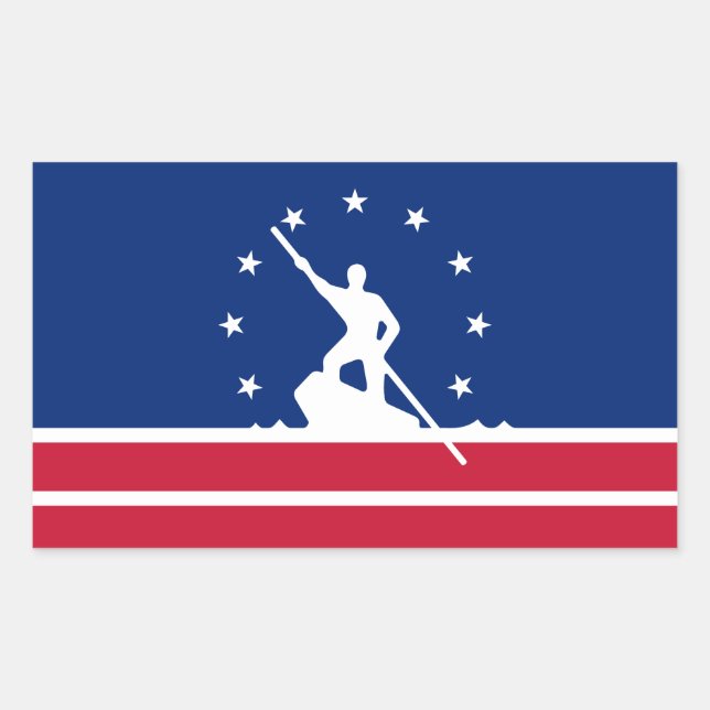 Adesivo Retangular Bandeira de Richmond, Virgínia Retangular Sticker (Frente)