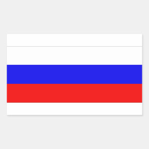 Adesivo Retangular Bandeira de Rússia