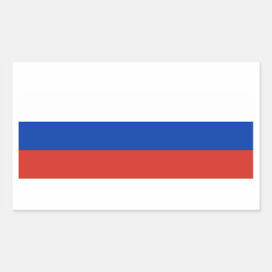 Adesivo Retangular Bandeira de Rússia/russo
