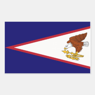 Adesivo Retangular Bandeira de Samoa Americanas
