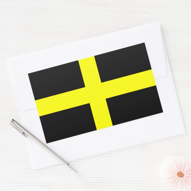 Adesivo Retangular Bandeira de São Davi (Envelope)