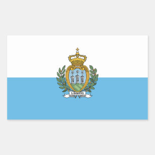 Adesivo Retangular Bandeira de São Marinho