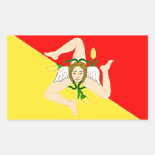Adesivo Retangular Bandeira de Sicília (Italia)