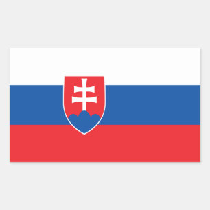 Adesivo Retangular Bandeira de Slovakia