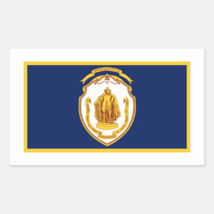 Adesivo Retangular Bandeira de Springfield, Massachusetts