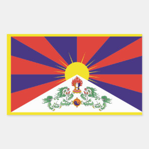 Adesivo Retangular Bandeira de Tibet