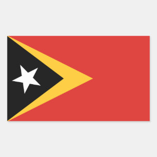 Adesivo Retangular Bandeira de Timor-Leste, Bandeira de Timor-Leste