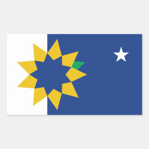 Adesivo Retangular Bandeira de Topeka, Kansas
