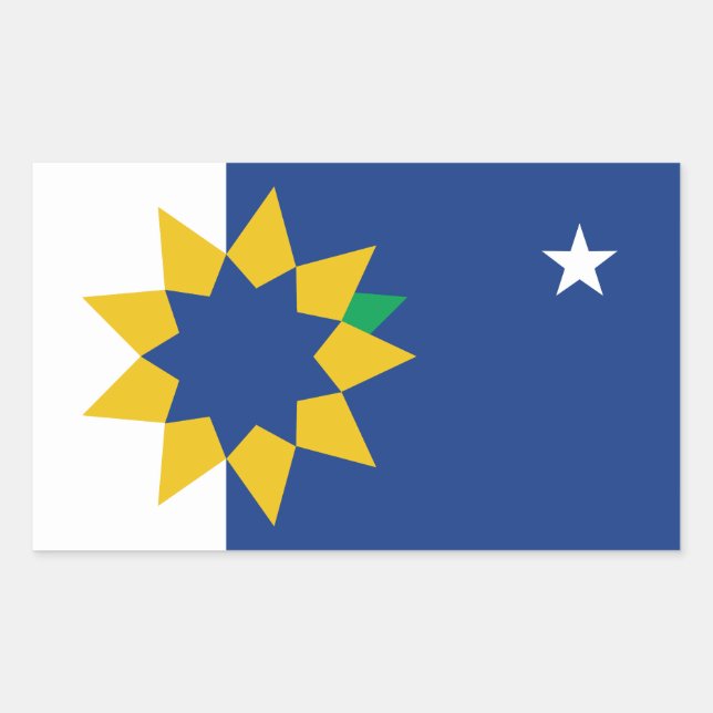 Adesivo Retangular Bandeira de Topeka, Kansas (Frente)