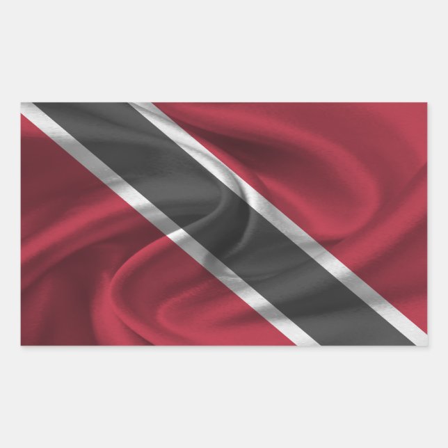 Adesivo Retangular Bandeira de Trinidad e Tobago (Frente)