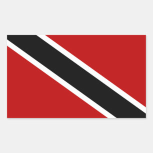 Adesivo Retangular Bandeira de Trinidad e Tobago
