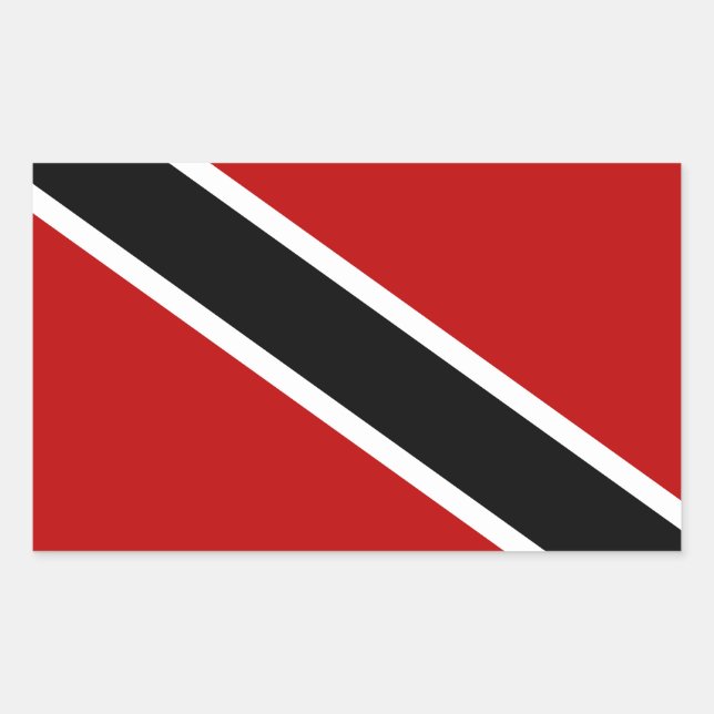 Adesivo Retangular Bandeira de Trinidad e Tobago (Frente)