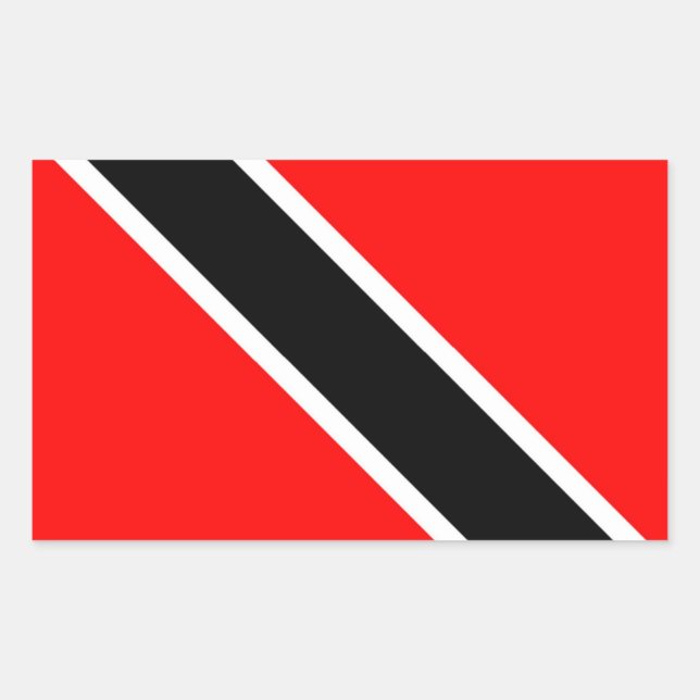 Adesivo Retangular Bandeira de Trinidad e Tobago (Frente)