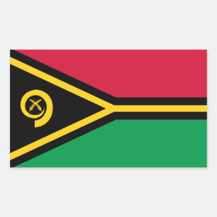 Adesivo Retangular Bandeira de Vanuatuan, Bandeira de Vanuatu