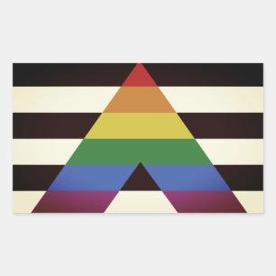 Adesivo Retangular Bandeira do Aliado Hétero