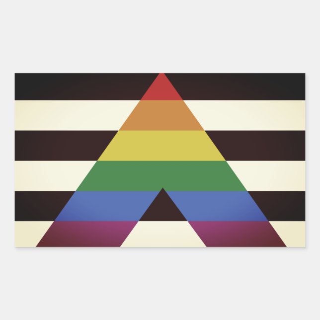 Adesivo Retangular Bandeira do Aliado Hétero (Frente)