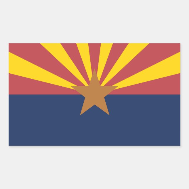 Adesivo Retangular Bandeira do Arizona (Frente)