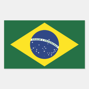 Adesivo Retangular Bandeira do Brasil