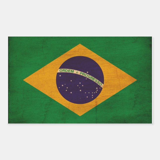 Adesivo Retangular Bandeira do Brasil (Frente)
