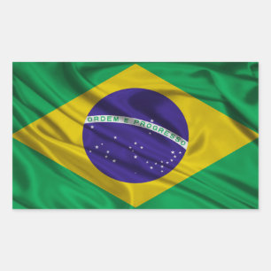 Adesivo Retangular Bandeira do Brasil