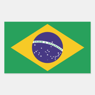 Adesivo Retangular Bandeira do Brasil