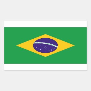 Adesivo Retangular Bandeira do Brasil