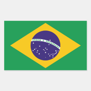 Adesivo Retangular Bandeira do Brasil Bandeira do Brasil