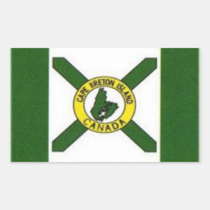 Adesivo Retangular Bandeira do bretão do cabo, Canadá