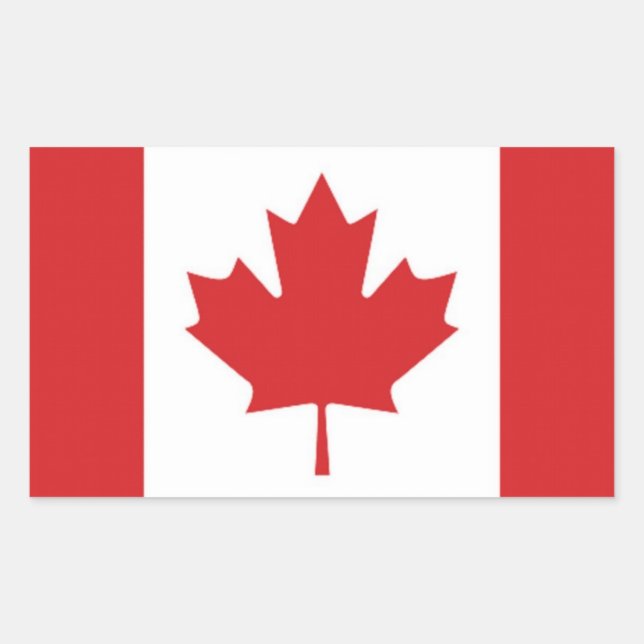 Adesivo Retangular Bandeira do Canadá (Frente)