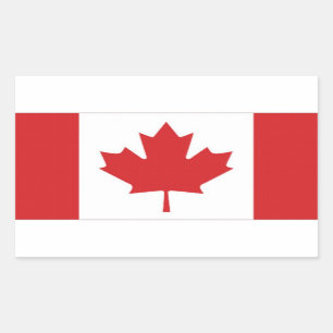 Adesivo Retangular Bandeira do Canadá
