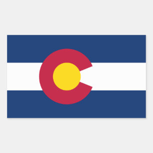 Adesivo Retangular Bandeira do Colorado